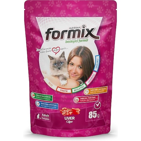 FORMİX POUCH CİĞERLİ KEDİ YAŞ MAMA 85GR